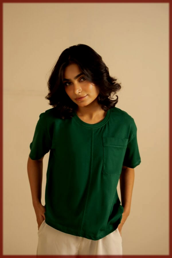 Pocket Detail Tee for women